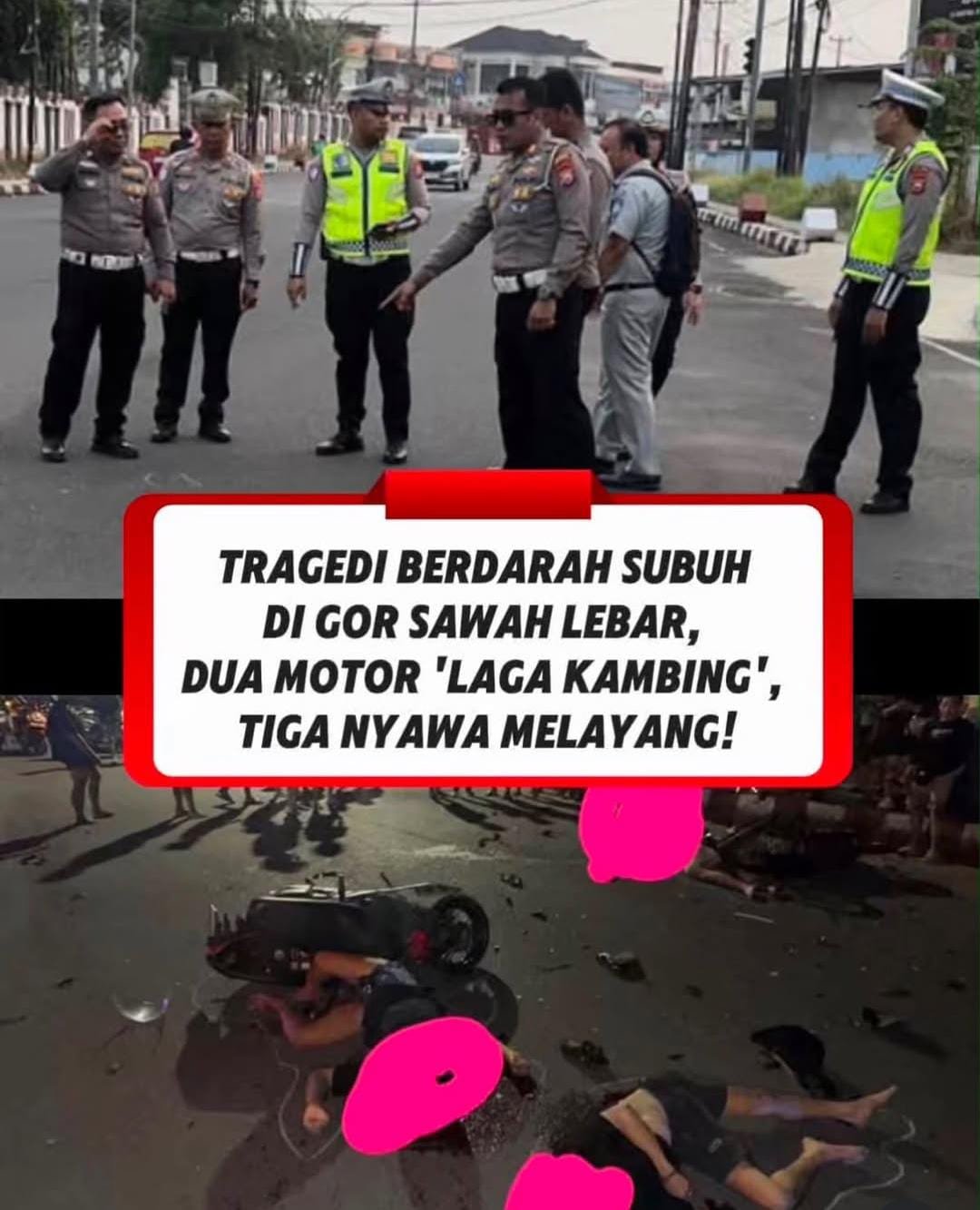 Tabrakan Maut di GOR Sawah Lebar Bengkulu, Tiga Orang Tewas