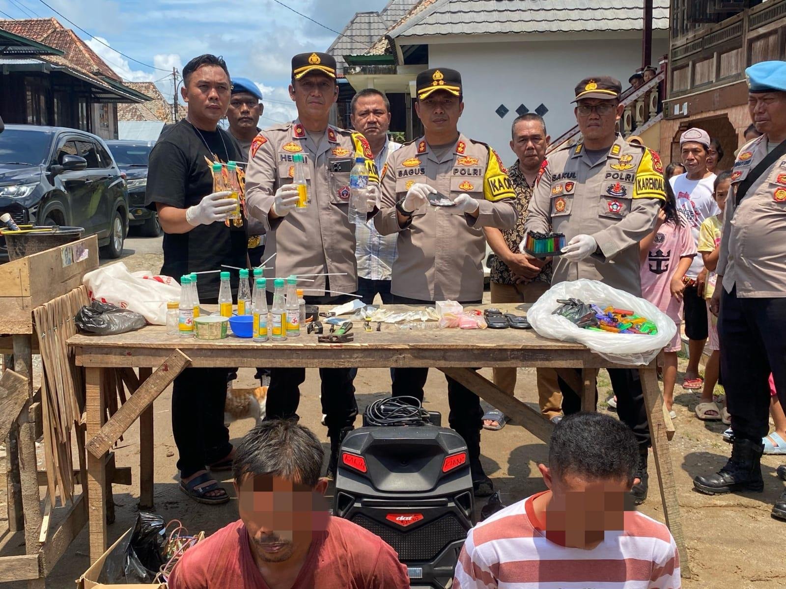 Polisi Gerebek Bedeng Diduga Jadi Tempat Narkoba di Ogan Ilir